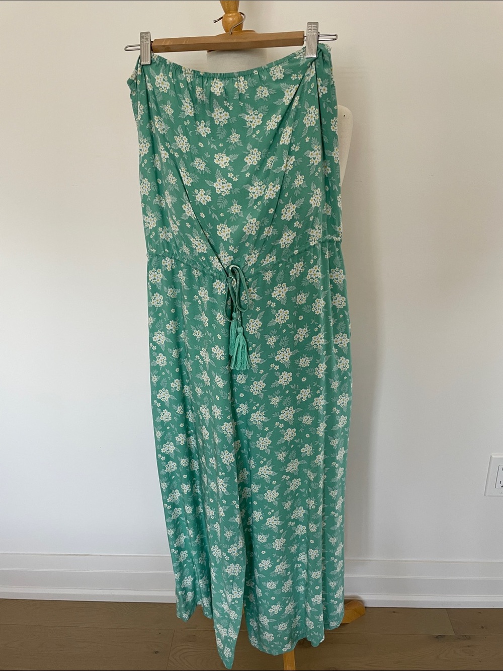 Aakaa Green Floral Wide Leg Jumpsuit